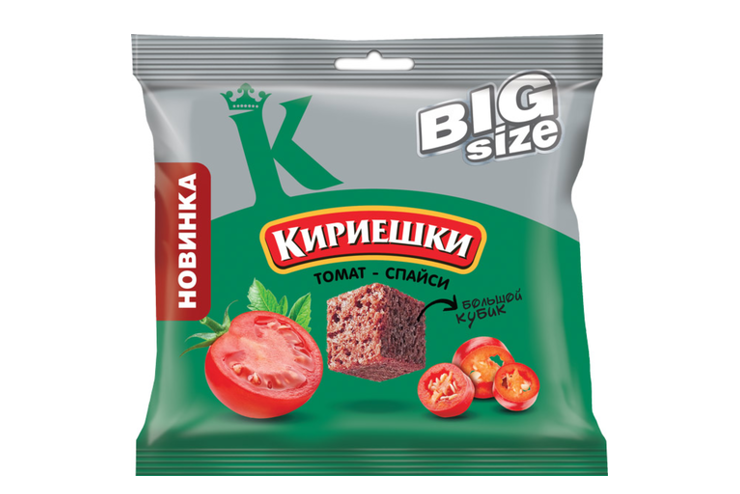 Сухарики «Томат спайси» «Кириешки Big Size», 80 г