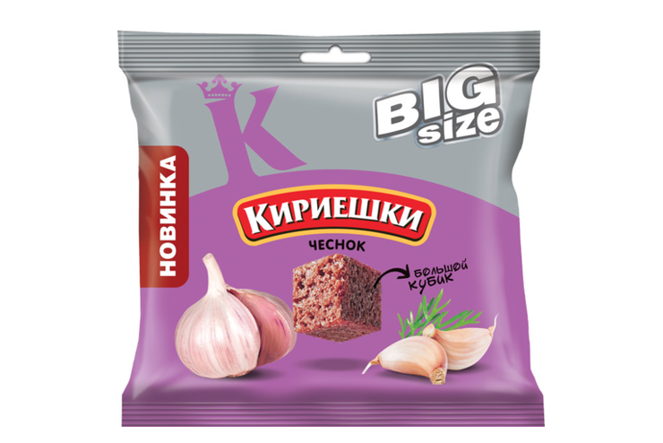 Сухарики  «Чеснок пшеничные» «Кириешки Big Size», 80 г