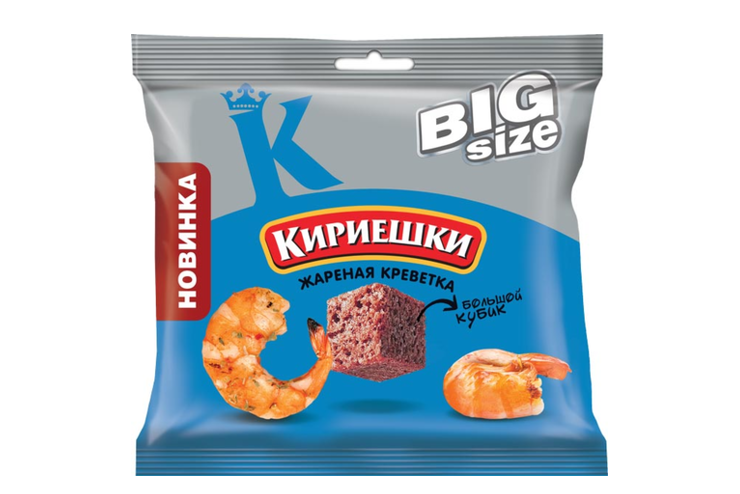 Сухарики «Жареная креветка» «Кириешки Big Size», 80 г