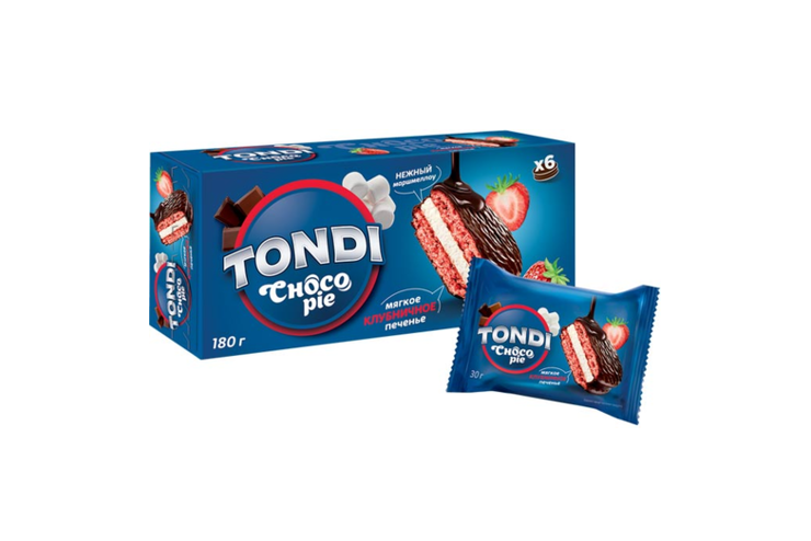 Choco Pie клубничный «Tondi», 180 г Choco Pie клубничный «Tondi», 180 г