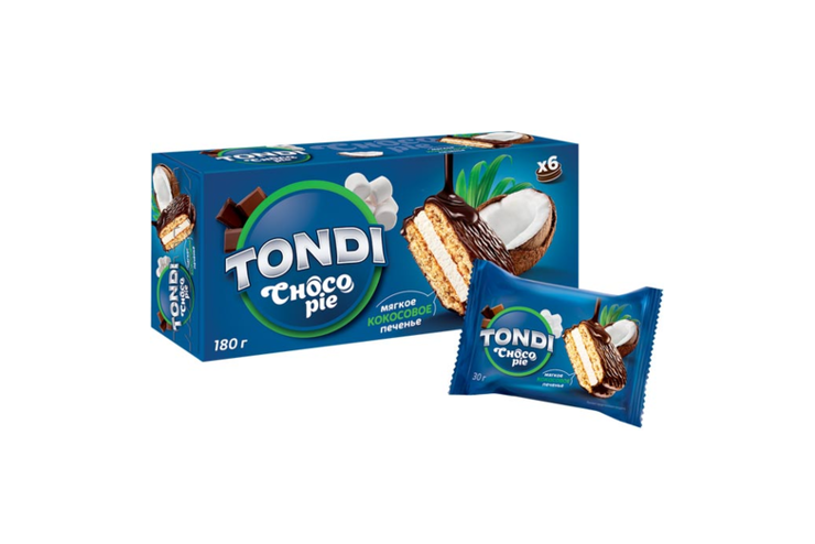 Choco Pie кокосовый «Tondi», 180 г Choco Pie кокосовый «Tondi», 180 г