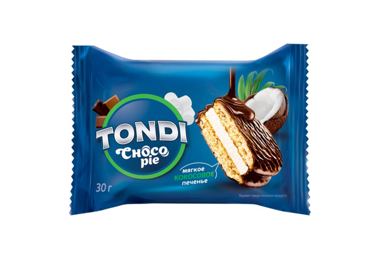Choco Pie кокосовый «Tondi» (коробка 2,13 кг) Choco Pie кокосовый «Tondi» (коробка 2,13 кг)