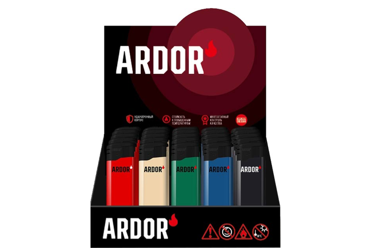 Многоразования зажигалка ARDOR А-2 (пьезо), 18 г Многоразования зажигалка ARDOR А-2 (пьезо), 18 г