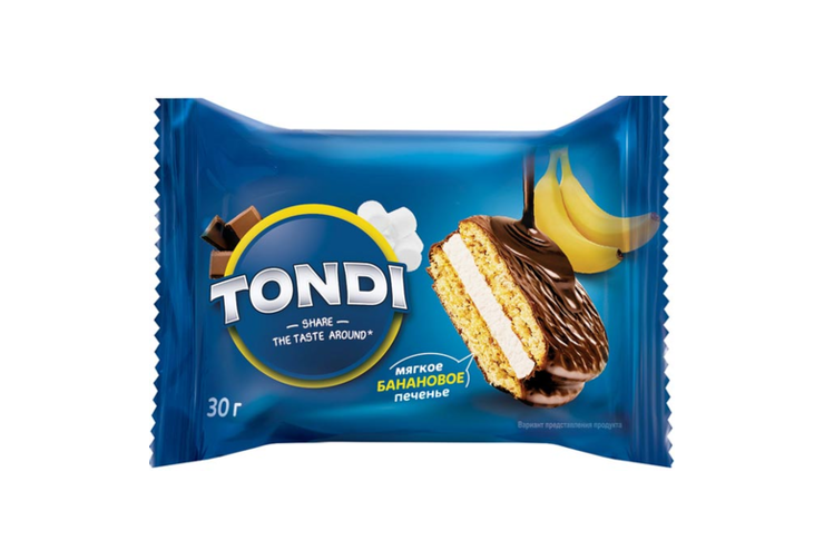 Choco Pie банановый «Tondi» (коробка 2,13 кг)