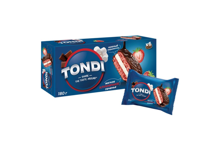 Choco Pie клубничный «Tondi», 180 г