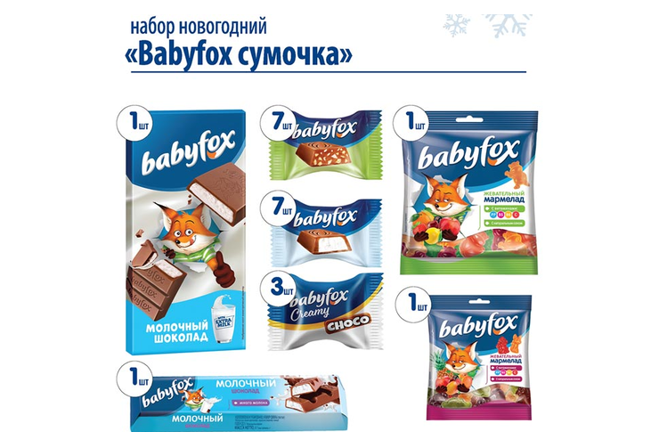 Новогодний набор «Сумочка» «BabyFox», 378 г