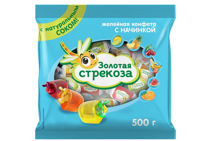 Конфеты желейные «Золотая стрекоза» (упаковка 0,5 кг)