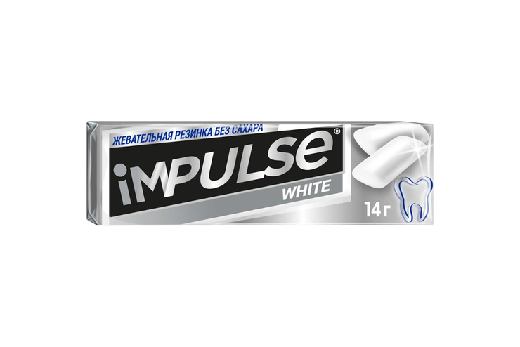 Жевательная резинка WHITE «Impulse ICE», 14 г Жевательная резинка WHITE «Impulse ICE», 14 г