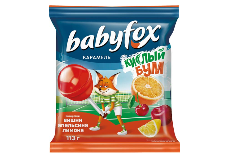 Карамель на палочке «Кислый бум» «BabyFox», 113 г Карамель на палочке «Кислый бум» «BabyFox», 113 г