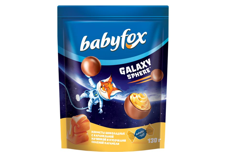 Конфеты шоколадные Galaxy sphere с соленой карамелью «BabyFox», 130 г