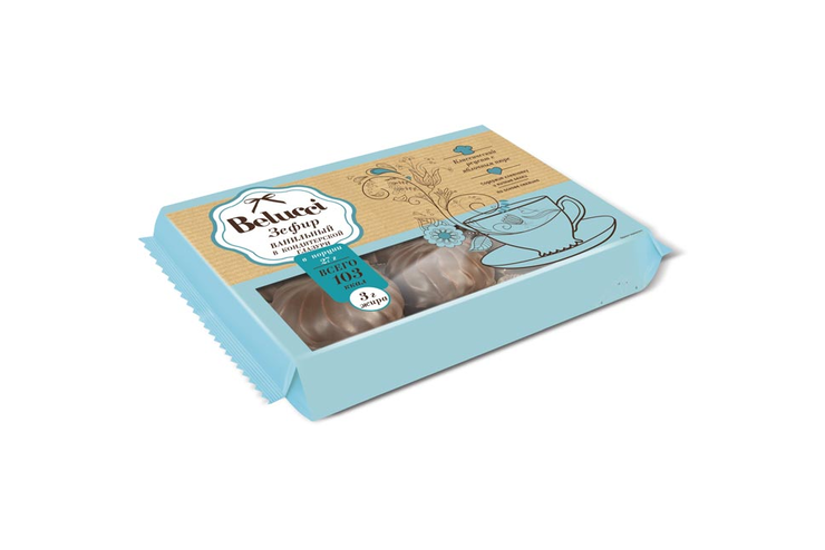 Зефир ванильный глазированный «Belucci», 160 г