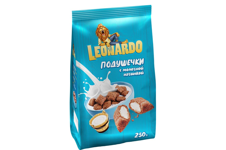 Готовый завтрак «Подушечки с молочной начинкой» «Leonardo», 250 г