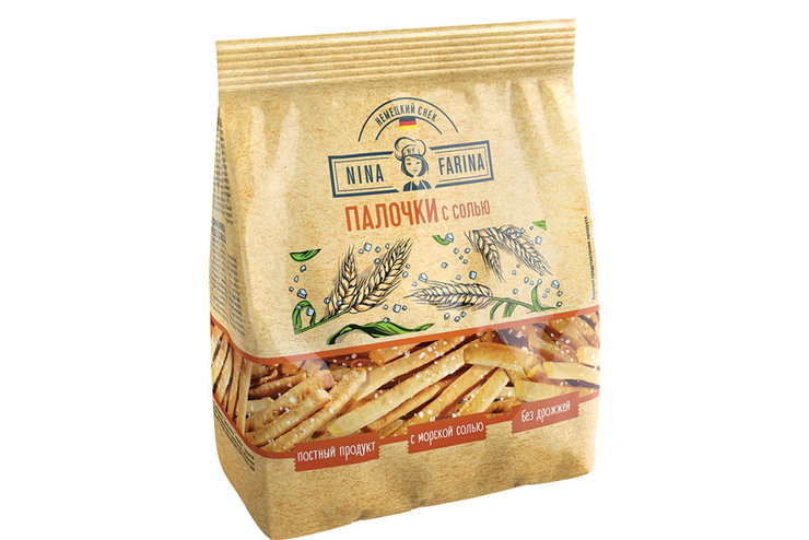 Крекер «Палочки с солью» «Nina Farina», 145 г Крекер «Палочки с солью» «Nina Farina», 145 г