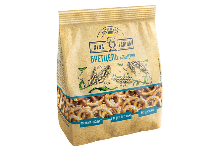 Крендельки «Бретцель с солью» «Nina Farina», 145 г