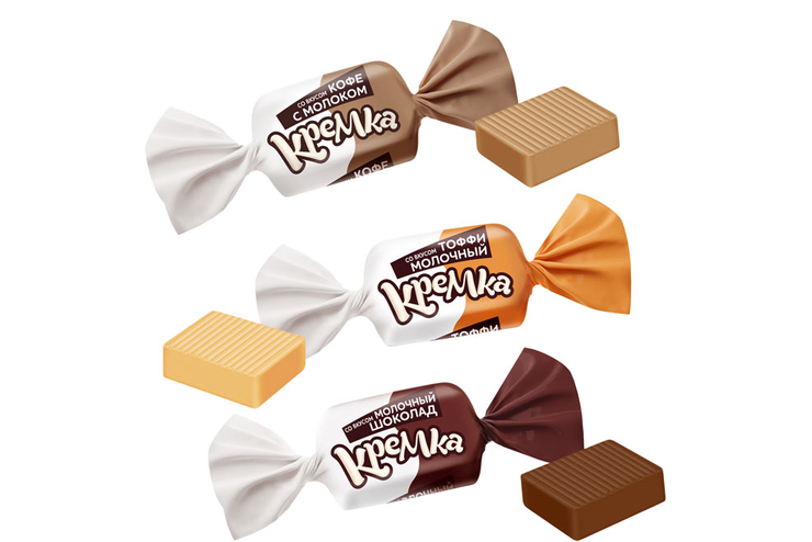 Жевательная конфета «Кремка» ассорти (упаковка 1 кг)