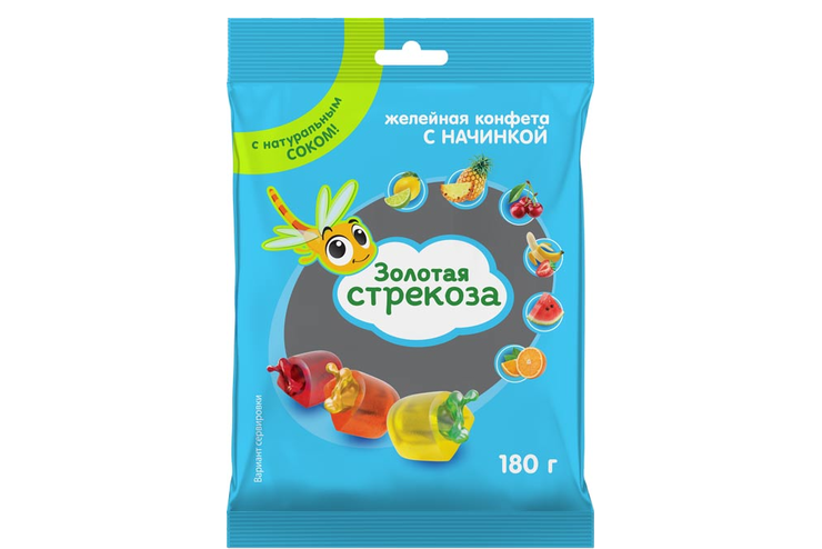 Конфеты желейные «Золотая стрекоза», 180 г