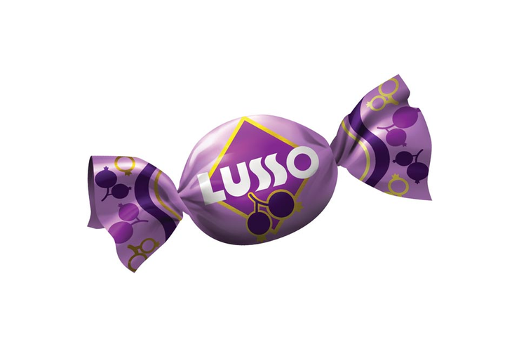 Конфета Lusso со вкусом чёрной смородины (упаковка 0,5 кг)
