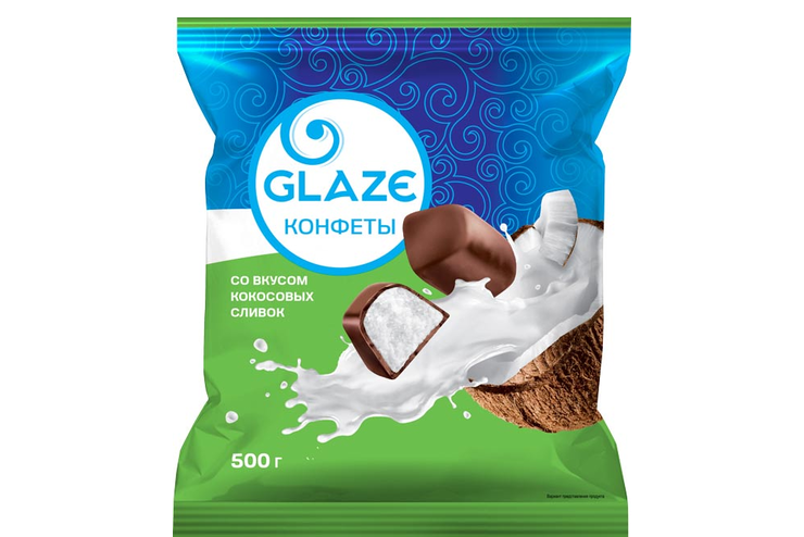 Конфета «Глэйс» со вкусом кокосовых сливок (упаковка 0,5 кг)
