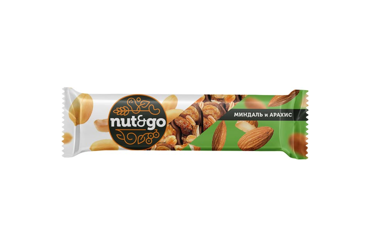 Батончик Almond & peanut «Nut&Go», 36 г