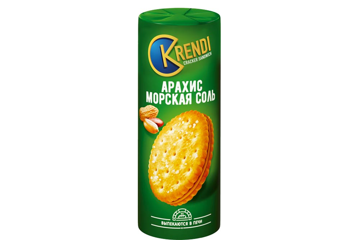 Крекер-сэндвич Peanut&sea salt «Krendi», 170 г