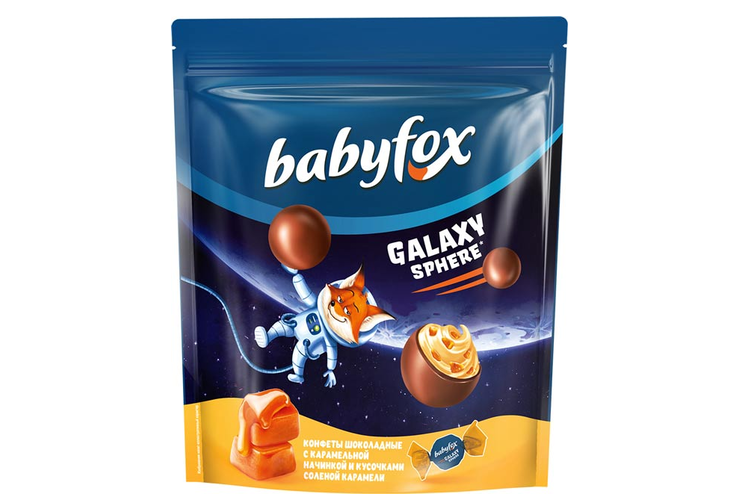 Конфеты шоколадные Galaxy sphere с соленой карамелью «BabyFox», 130 г
