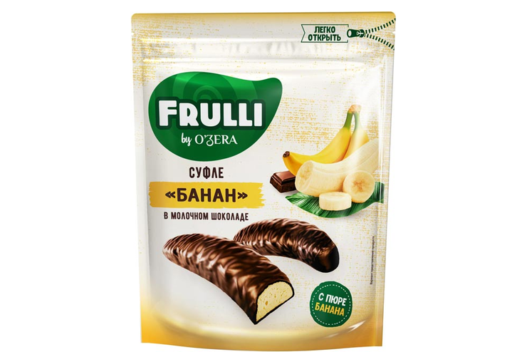 Конфеты Frulli суфле банана в шоколаде «O'Zera», 125 г
