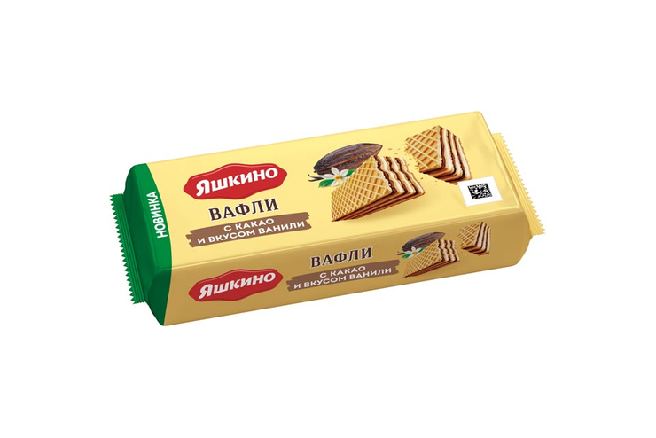 Вафли с какао и вкусом ванили «Яшкино», 300 г
