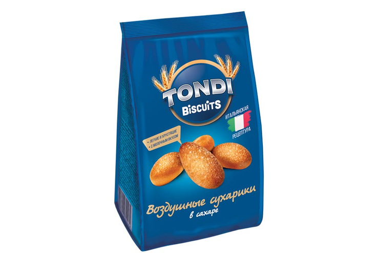 Воздушные сухарики в сахаре с молочным вкусом «Tondi», 94 г