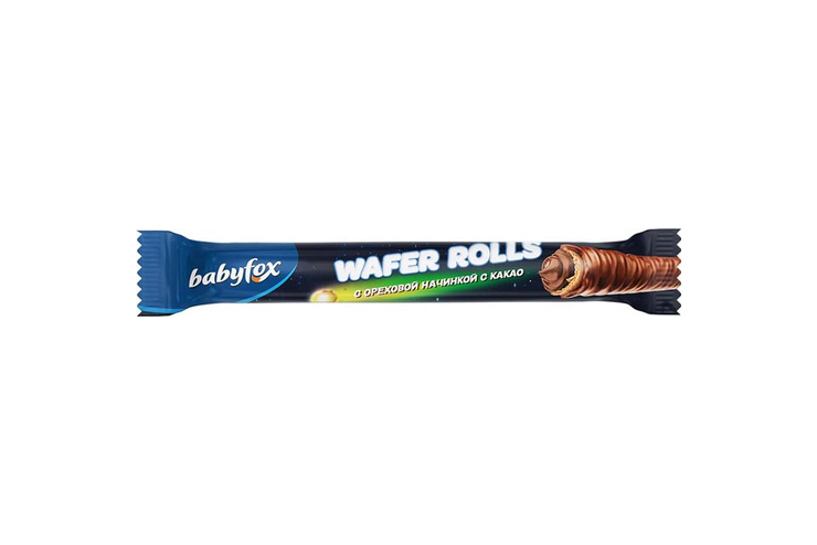 Wafer Rolls с ореховой начинкой с какао «BabyFox» (коробка 1,5 кг)
