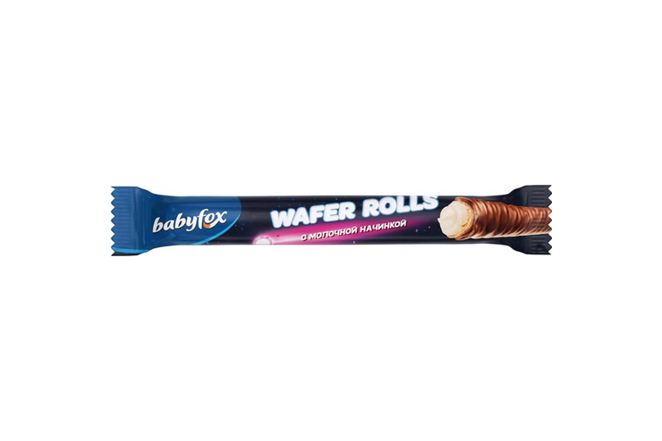 Конфеты Wafer Rolls с молочной начинкой «BabyFox» (коробка 1,5 кг) Конфеты Wafer Rolls с молочной начинкой «BabyFox» (коробка 1,5 кг)