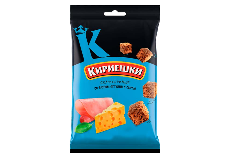 Сухарики со вкусом ветчины и сыра «Кириешки», 100 г