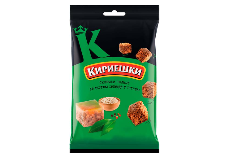 Сухарики со вкусом холодца с хреном «Кириешки», 100 г
