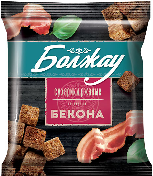 «Болжау», сухарики ржаные со вкусом бекона, 40 г – купить по выгодной ...