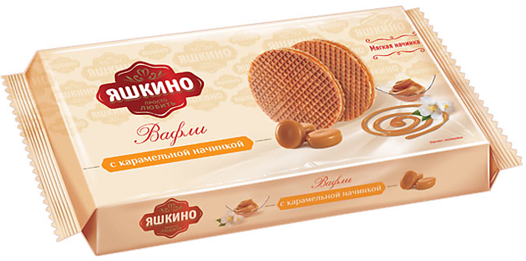 Вафли с карамельной начинкой «Яшкино», 290 г – купить по приятной цене ...