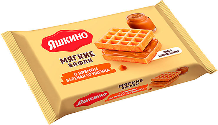 «Яшкино», вафли мягкие с варёной сгущёнкой, 40 г – купить по выгодной ...