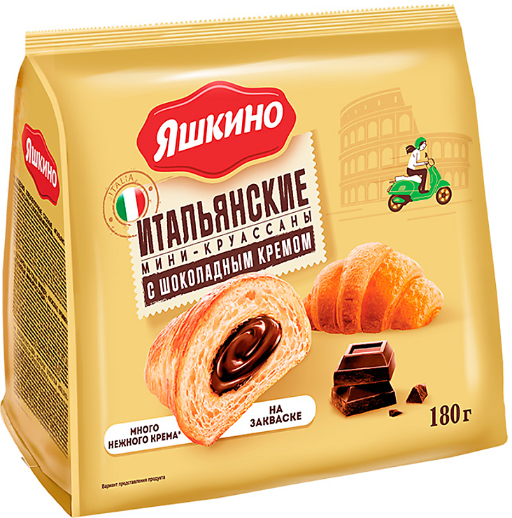 «Яшкино», мини-круассаны с шоколадным кремом, 180 г – купить по ...