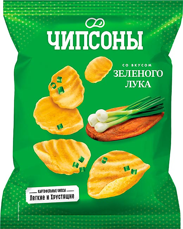 «Чипсоны», чипсы со вкусом зелёного лука, 40 г – купить по выгодной ...