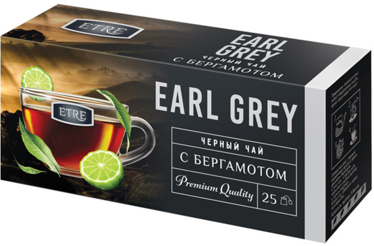 «ETRE», чай Earl Grey черный, бергамот, 25 пакетиков, 50 г – купить по ...