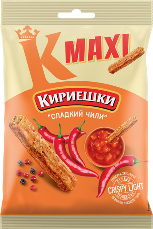 «Кириешки Maxi», сухарики со вкусом сладкого чили, 60 г – купить по ...