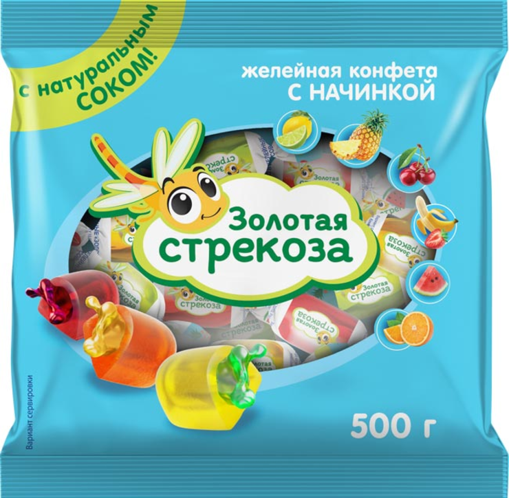 Конфеты желейные «Золотая стрекоза», (упаковка 0,5 кг) – купить по ...