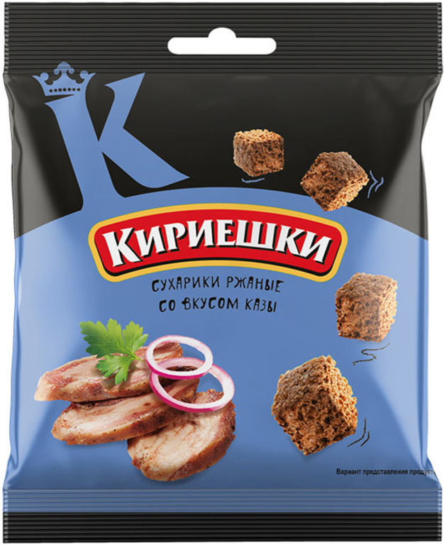 Сухарики со вкусом казы «Кириешки», 40 г